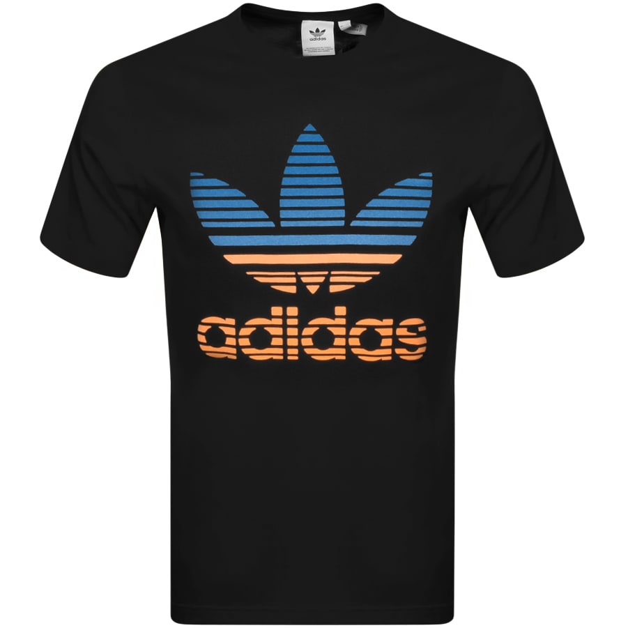 Alternative Image for Productadidas Originals Trefoil Ombre T Shirt Black1